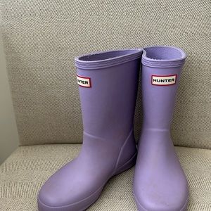 Girls Hunter Original First Classic Rain Boot Lavendar Size 12